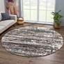 1_Portsmouth Passion 40572 7'11"x7'11" Gray Round Area Rug
