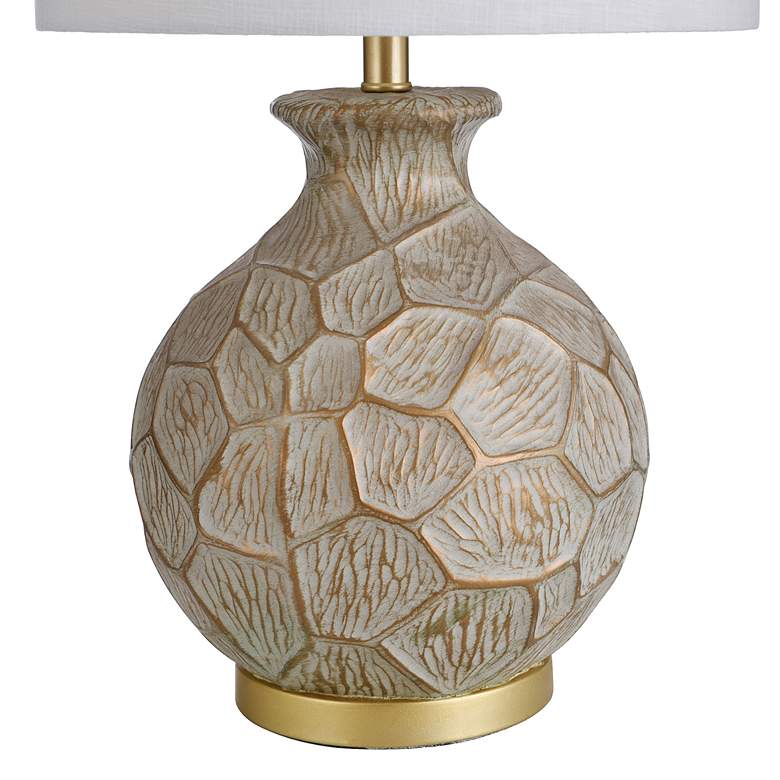 Image 4 Portsmouth Round Molded Textured Gold Vase Table Lamp more views