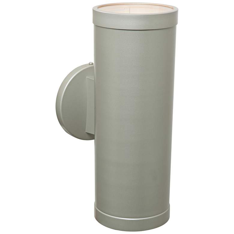 Image 1 Poseidon 12 1/4" High Satin Up/Down Outdoor Wall Light