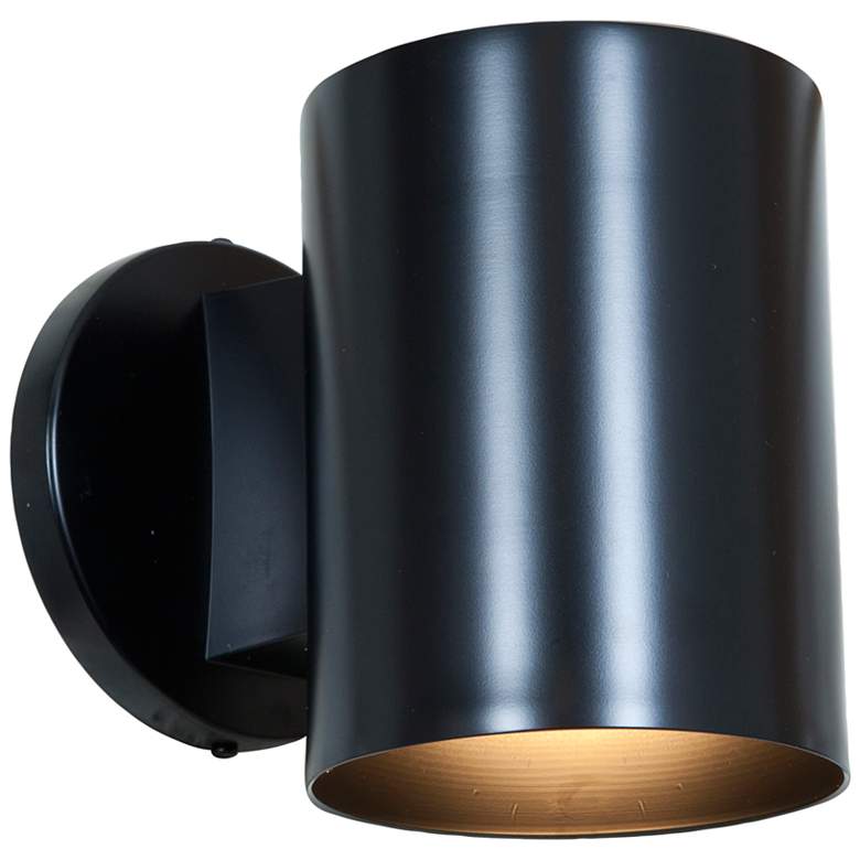 Image 2 Poseidon 6 inch High Black Cylinder LED Outdoor Wall Light