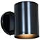 Poseidon 6" High Black Cylinder LED Outdoor Wall Light