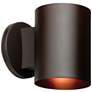 2_Poseidon 6" High Bronze Cylinder LED Outdoor Wall Light