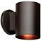 Poseidon 6" High Bronze Cylinder LED Outdoor Wall Light