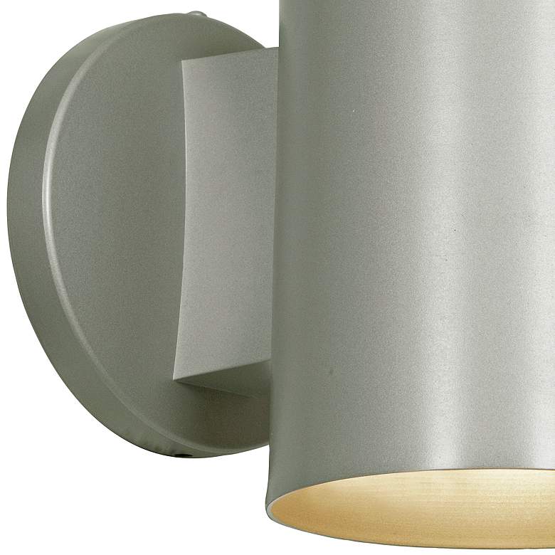 Image 3 Poseidon 6" High Satin Cylinder LED Outdoor Wall Light more views