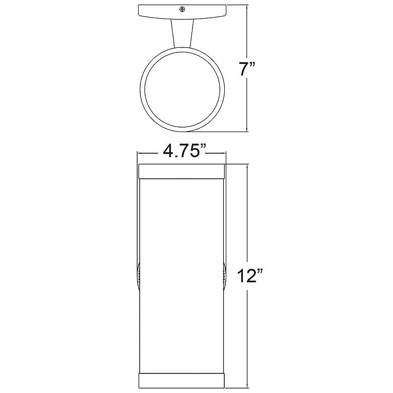 Image 2 Poseidon - Outdoor LED Wallwasher - Bronze - Clear more views