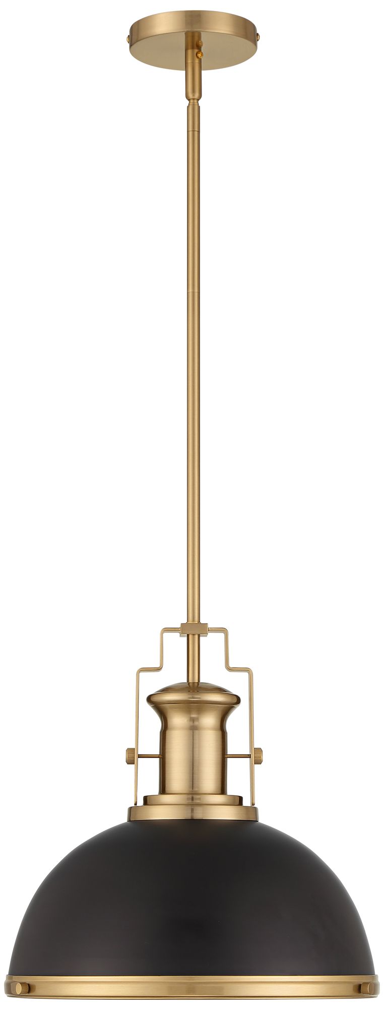 Posey 13" Wide Black Soft Gold Dome Pendant Light by Inspire Me Home 523V1 Lamps Plus