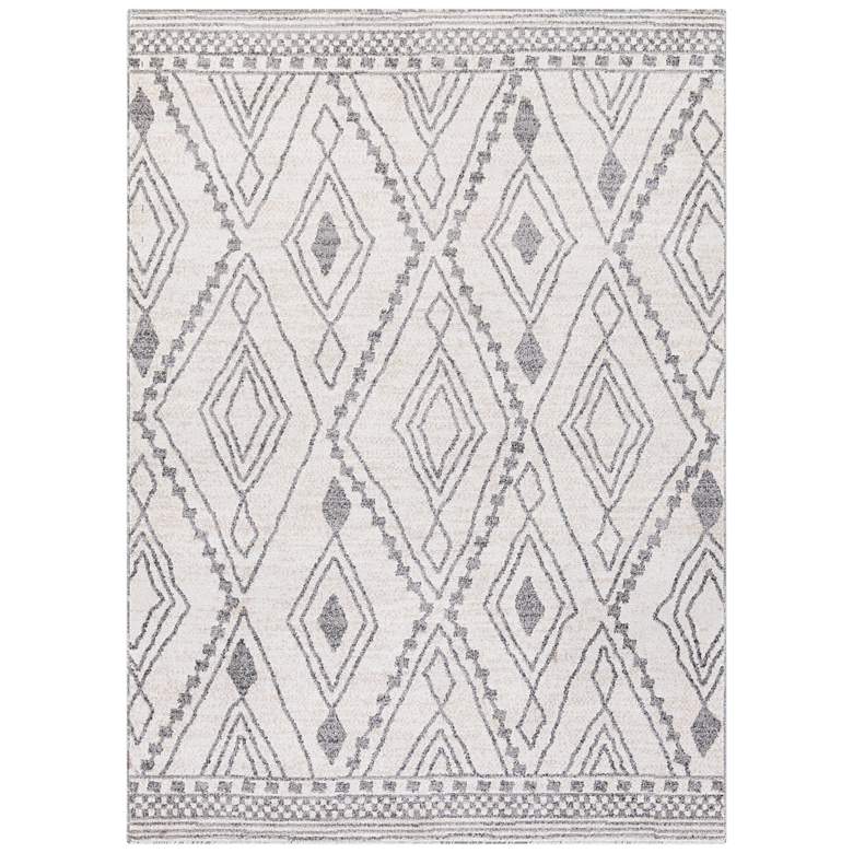 Image 1 Positano PSN-2303 5&#39;3 inchx7&#39;3 inch Charcoal and Ivory Area Rug