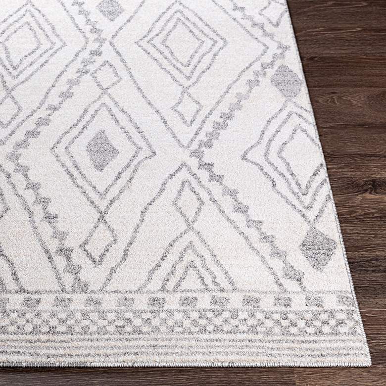 Image 4 Positano PSN-2303 5&#39;3 inchx7&#39;3 inch Charcoal and Ivory Area Rug more views