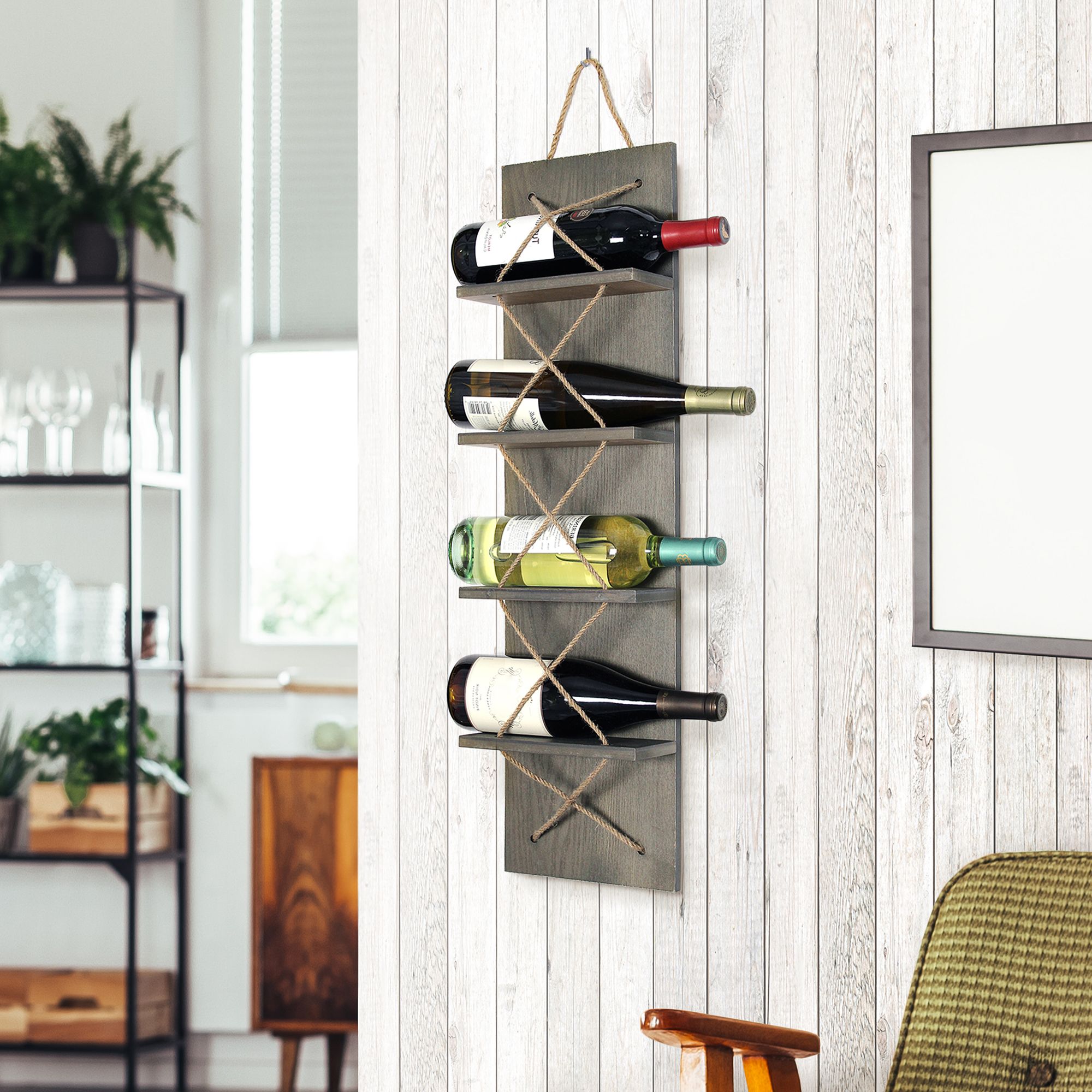 Rustic discount wine rack