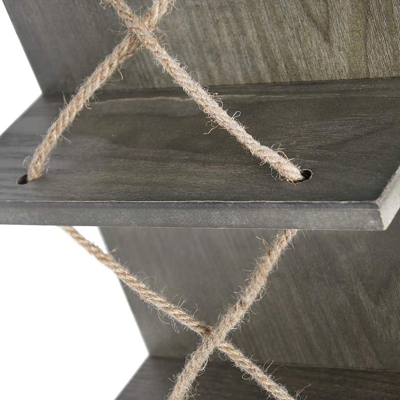 Image 4 Positano Rustic Gray 4-Bottle Wall Mounted Wine Rack more views