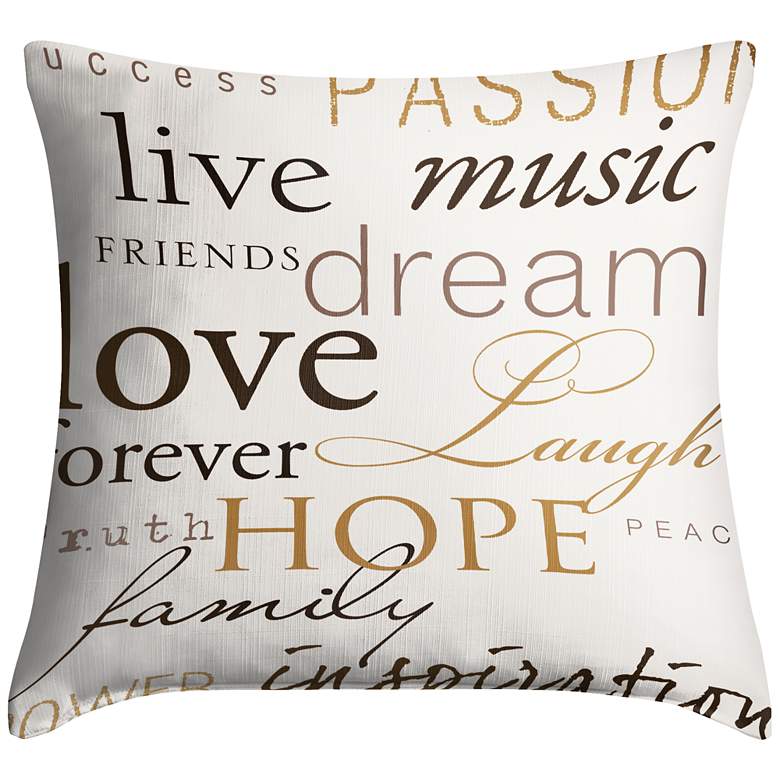 Image 1 Positivity 18 inch Square Throw Pillow