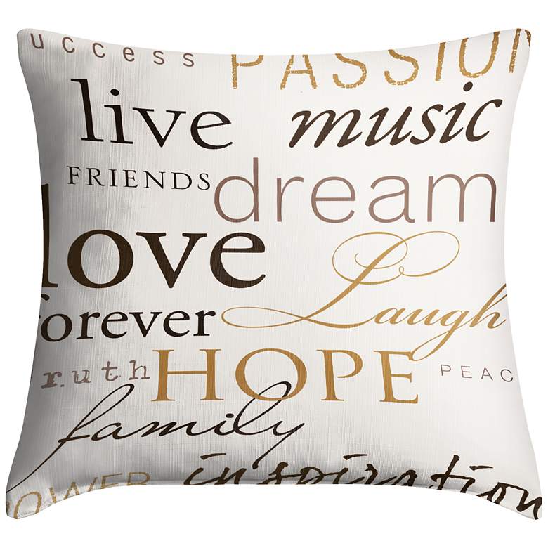 Image 1 Positivity 18" Square Throw Pillow