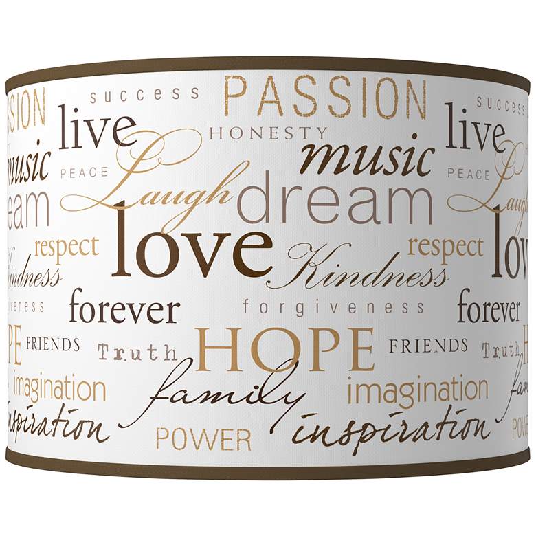 Image 1 Positivity Giclee Round Drum Lamp Shade 15.5x15.5x11 (Spider)