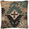 Positos Blue Multi-Color Diamond 22" Square Throw Pillow