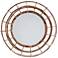 Possara Blazed Rattan w/ Gray Trim 31 1/2" Round Wall Mirror