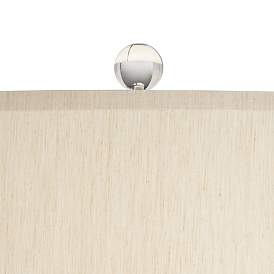 Image2 of Possi Euro Teresa Teal Ceramic Table Lamp with Round Black Marble Riser more views