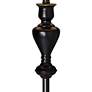 Possii Euro 58"  Woven Burlap Black Bronze Font Floor Lamp