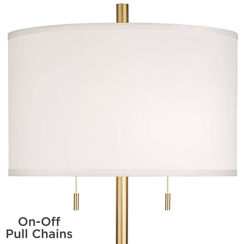 Image 2 Possii Euro Milan 69 1/2" Marble and Gold Modern Floor Lamp with Riser more views
