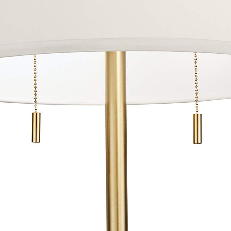 Image 3 Possii Euro Milan 69 1/2" Marble and Gold Modern Floor Lamp with Riser more views
