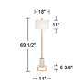 6_Possii Euro Milan 69 1/2" Marble and Gold Modern Floor Lamp with Riser more views