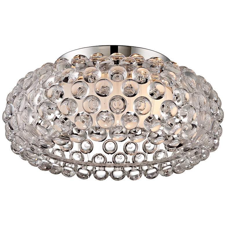 Image 1 Possini Acrylic Ball 19 inch Wide Flushmount Ceiling Fixture