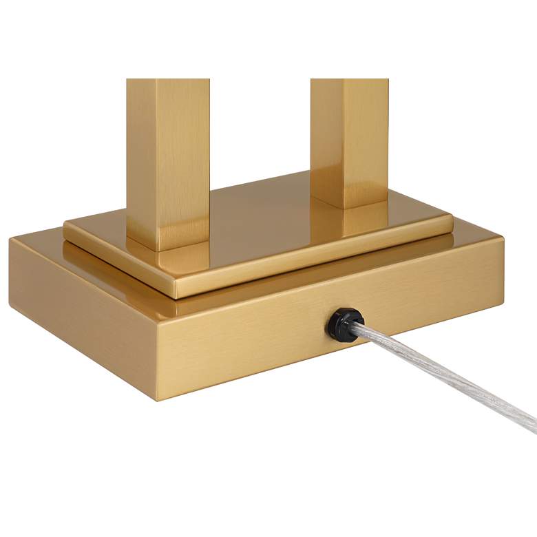 Image 6 Possini Amity Warm Brass 26" High Desk Lamp with USB Port and Outlet more views