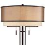 Thumbnail4 of Possini Andes Bronze Double Shade Table Lamp with USB Cord Dimmer more views