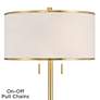 3_Possini Bellini 65" Faux Marble Floor Lamp with Tray Table and USB more views