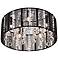Possini Black Thread Crystal Halogen 15" Wide Ceiling Light