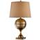 Possini Brass Finish Sphere Table Lamp