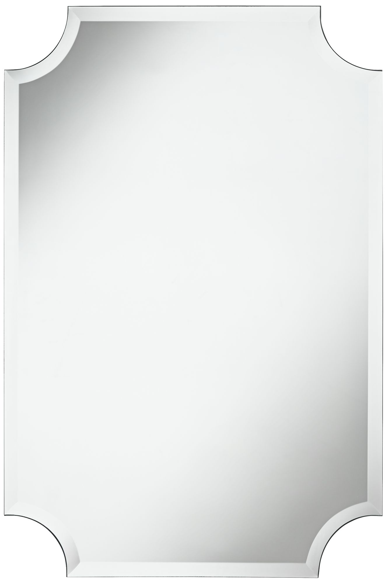 Image 2 Possini Brix 24" x 36" Frameless Cut Corner Vanity Mirror