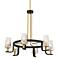 Possini Bronxville 30" Wide Black and Brass 6-Light Ring Chandelier