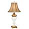 Possini® Brown and Ivory Marble Urn Table Lamp