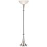 2_Possini Burbank 70" Brushed Nickel Torchiere Floor Lamp with Dimmer