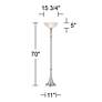 7_Possini Burbank 70" Brushed Nickel Torchiere Floor Lamp with Dimmer more views