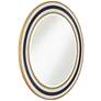 Possini Cape Cod Black and Gold 31 1/2" Round Wall Mirror