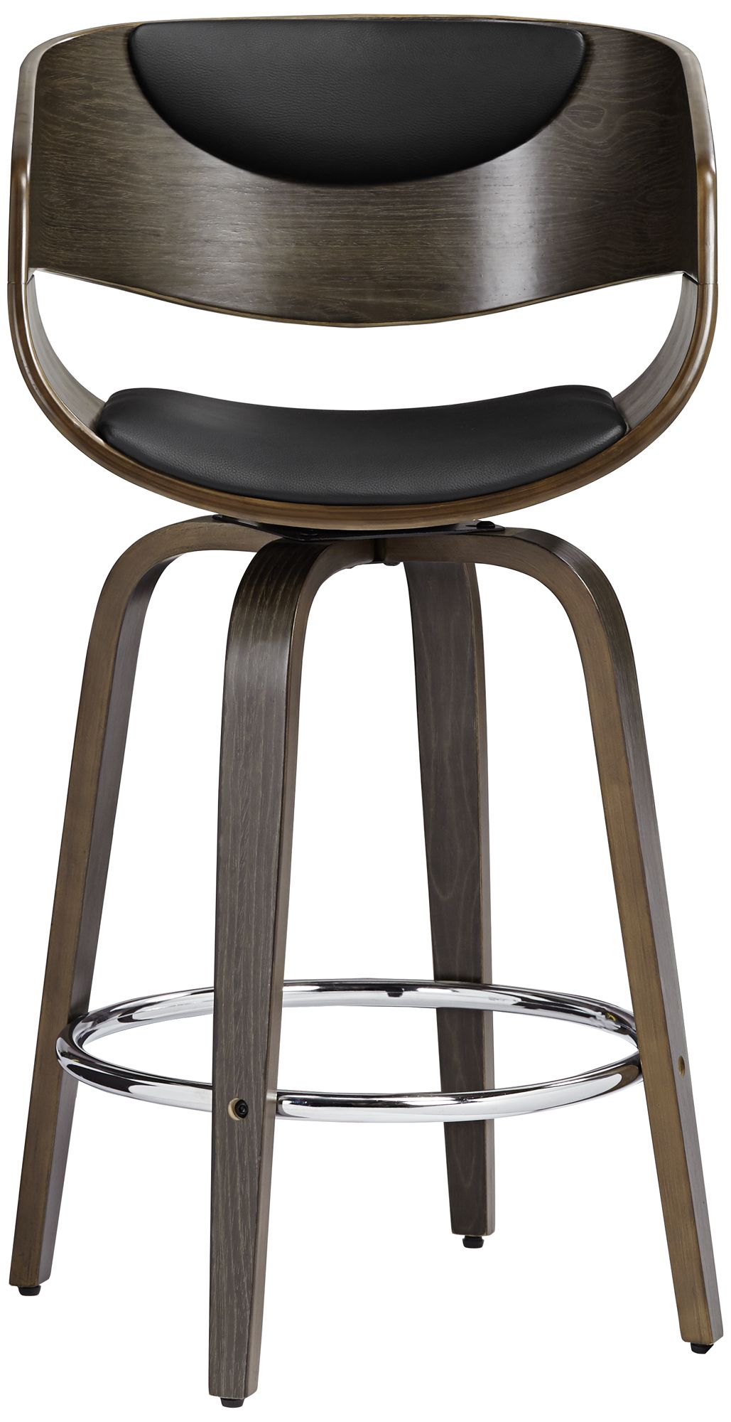 Image 7 Possini Carson 23 1/2" Black/Gray Swivel Mod. Counter Stool more views