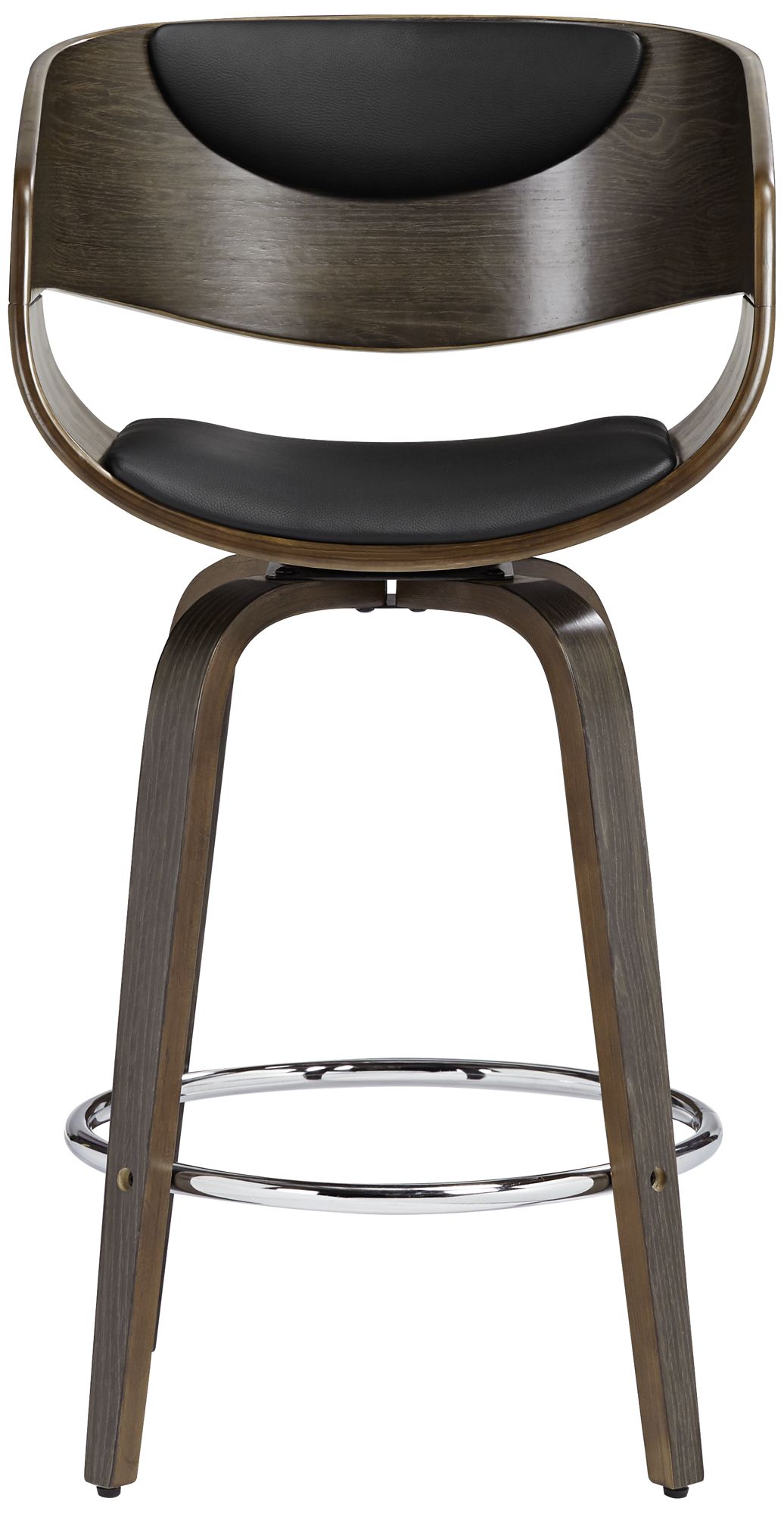 Possini Carson 23 1/2" Black/Gray Swivel Mod. Counter Stool in scene