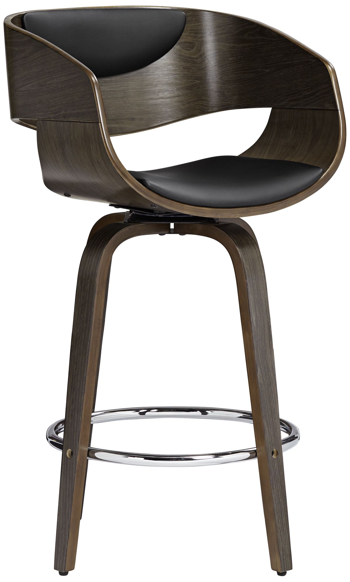 Possini Carson 23 1/2" Black/Gray Swivel Mod. Counter Stool in scene