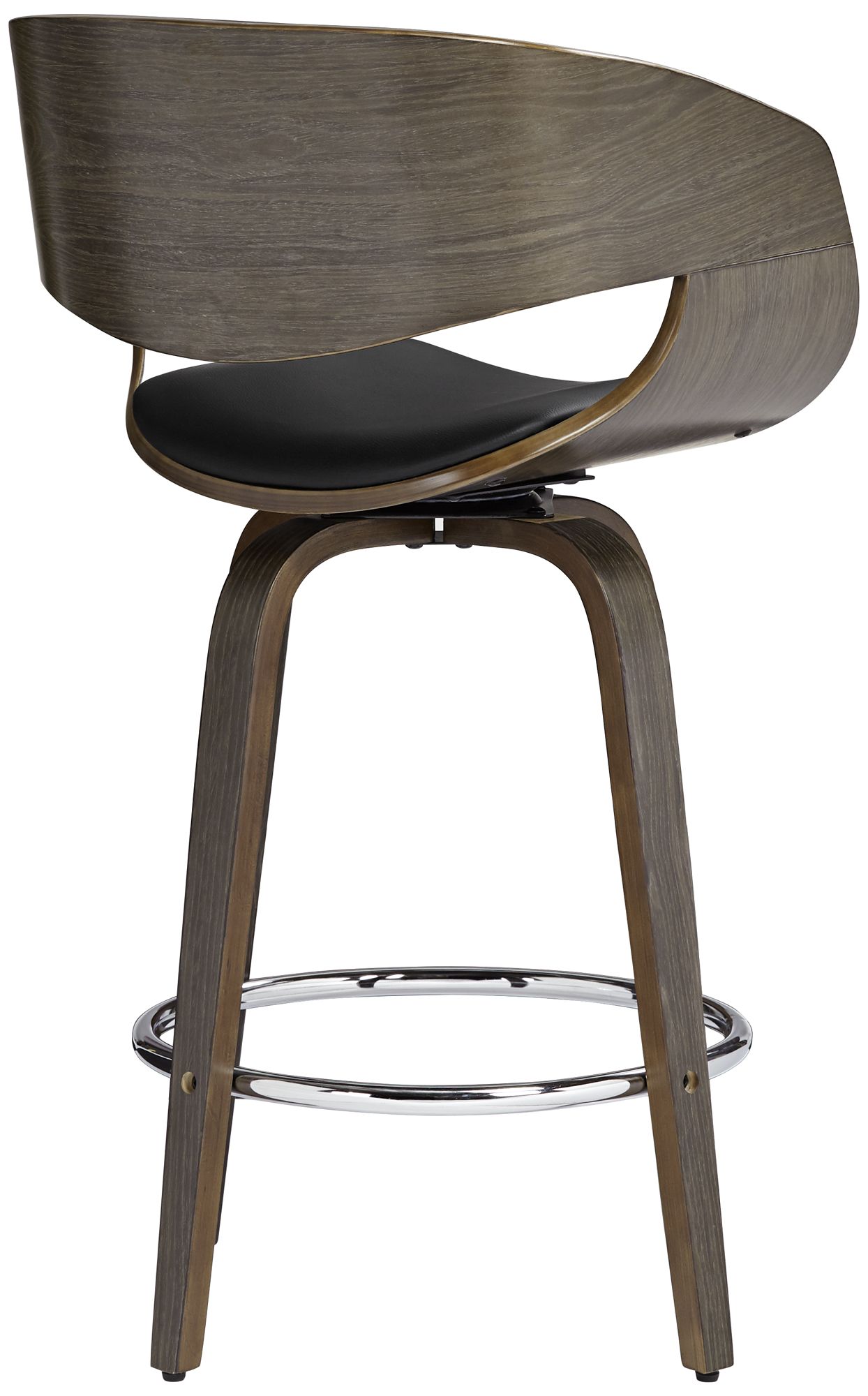 Possini Carson 23 1/2" Black/Gray Swivel Mod. Counter Stool in scene
