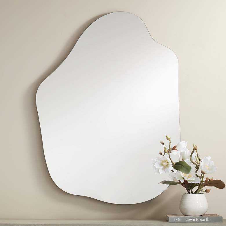 Image 1 Possini Casper 29 1/2 inch x 39 1/2 inch Organic Wall Mirror