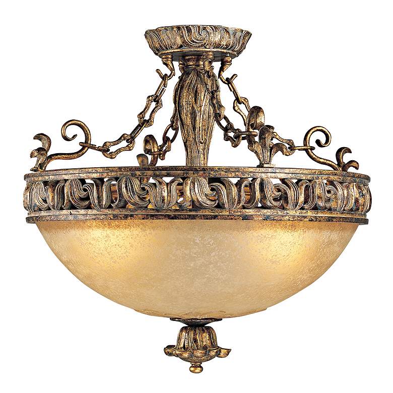 Image 1 Possini Collection Scavo Glass Ceiling Light
