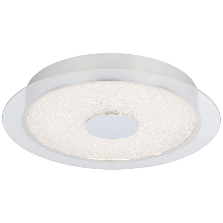 Image 2 Possini Crystal Sand 16" Glass and Chrome LED Modern Ceiling Light