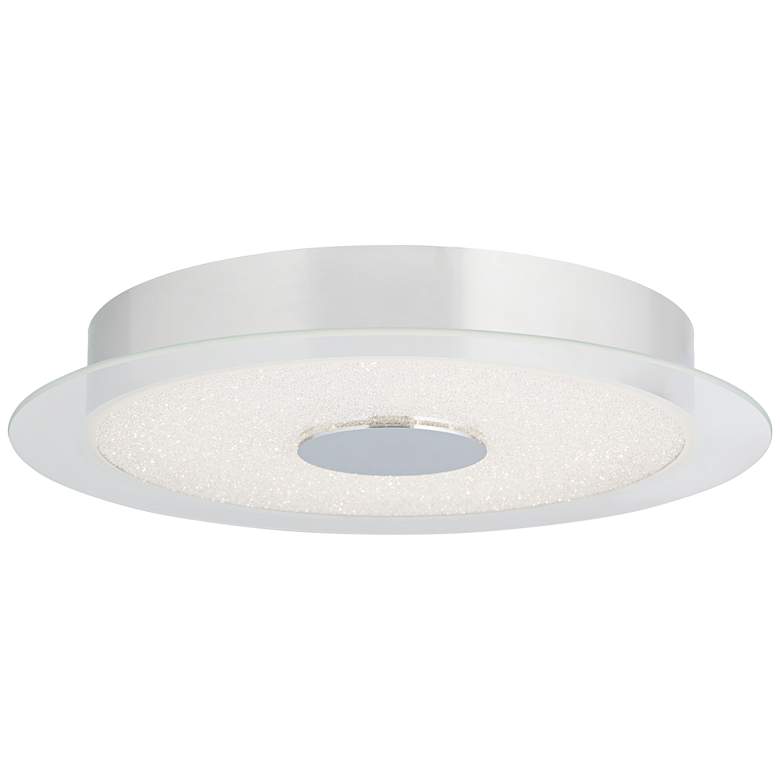 Image 5 Possini Crystal Sand 16 inch Glass and Chrome LED Modern Ceiling Light more views