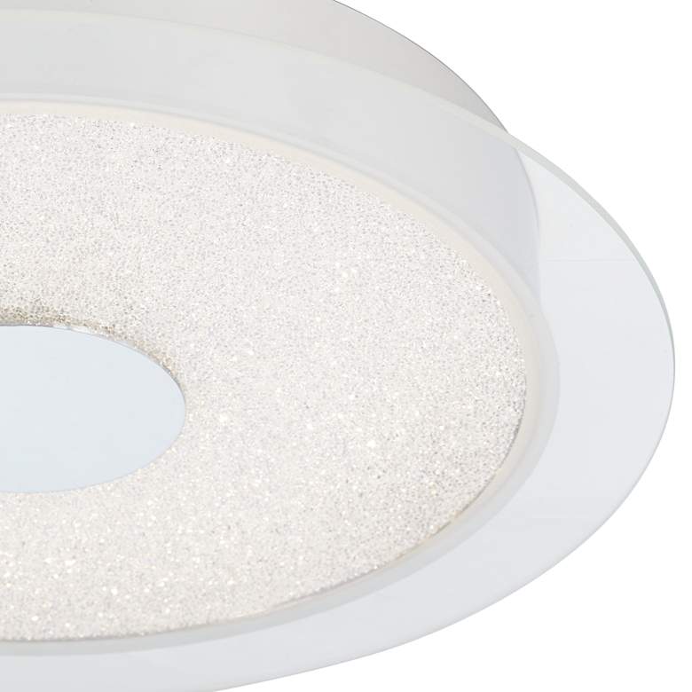 Image 3 Possini Crystal Sand 16 inch Wide LED Chrome Ceiling Light more views