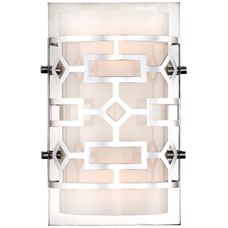 Possini Cut-Out Chrome 9&quot; High Wall Sconce