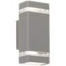 Possini Euro 10 1/2" High Silver Up-Down Outdoor Wall Light