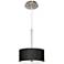 Possini Euro 10 1/4" Wide Black Faux Silk Modern Pendant Light