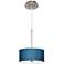 Possini Euro 10 1/4" Wide Blue Faux Silk Shade Mini Pendant