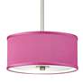 Possini Euro 10 1/4" Wide Faux Silk Pink Orchid Modern Mini Pendant